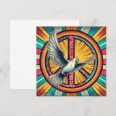Boho Retro Duif en Vredesteken (Voorkant / Achterkant)