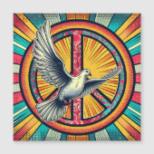 Boho Retro Duif en Vredesteken (Voorkant)