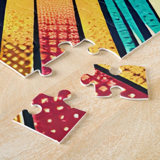 Boho Retro Duif en Vredesteken Legpuzzel (Zijkant)