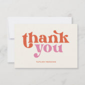 Boho Retro Foto Afstuderen Dank u Kaart (Voorkant)