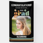 Boho Retro Foto Gefeliciteerd Afstuderen banner (Verticaal)