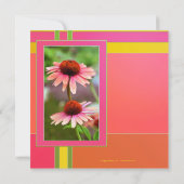 Boho Retro Garden Flower Retirement Party Kaart (Achterkant)