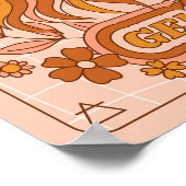 Boho Retro Gemini Zodiac Poster (Hoek)