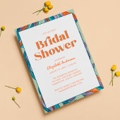 Boho Retro Groene Typografie Golvend Vrijgezellenf Kaart