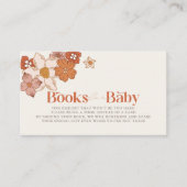 Boho Retro Groovy Bloemen Meisje Boek Verzoek Informatiekaartje (Voorkant)