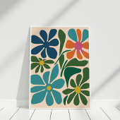 Boho Retro Groovy Bloemenmarkt Wandkunst Poster