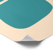 Boho Retro Groovy Bloemenmarkt Wandkunst Poster (Hoek)