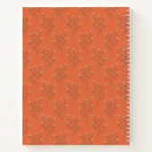 Boho Retro Groovy Floral Baby shower Gastboek Notitieboek (Achterkant)