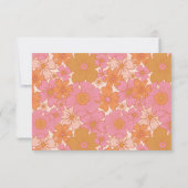 Boho Retro Groovy Floral Bedankkaart (Achterkant)