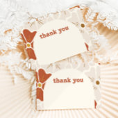 Boho Retro Groovy Floral Bedankkaart