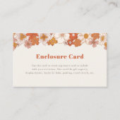 Boho Retro Groovy Floral Girl Informatiekaartje (Voorkant)