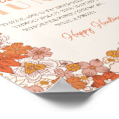 Boho Retro Groovy Floral Pacifier Hunt Poster (Hoek)