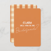 Boho Retro Groovy Kleurrijke Wavy Bruidsbruid Kaart (Voorkant / Achterkant)