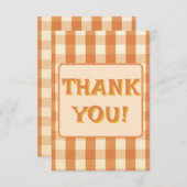 Boho Retro Groovy Kleurrijke Wavy bruiloft Bedankkaart (Voorkant / Achterkant)