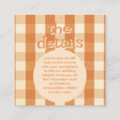 Boho Retro Groovy Kleurrijke Wavy bruiloft Informatiekaartje (Voorkant)