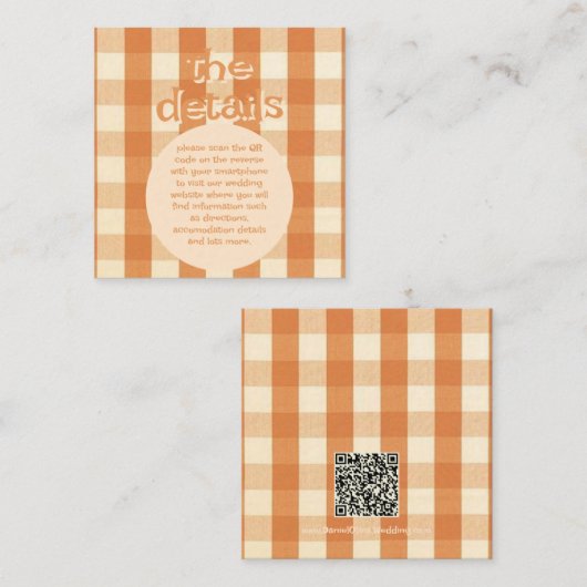 Boho Retro Groovy Kleurrijke Wavy bruiloft Informatiekaartje (Voorkant / Achterkant)