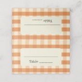 Boho Retro Groovy Kleurrijke Wavy bruiloft Plaatskaartje (Buitenkant ongevouwen)