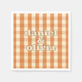 Boho Retro Groovy Kleurrijke Wavy bruiloft Servet