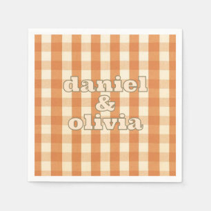 Boho Retro Groovy Kleurrijke Wavy bruiloft Servet