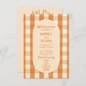 Boho Retro Groovy Kleurrijke Wavy Trouwprogramma's (Voorkant / Achterkant)