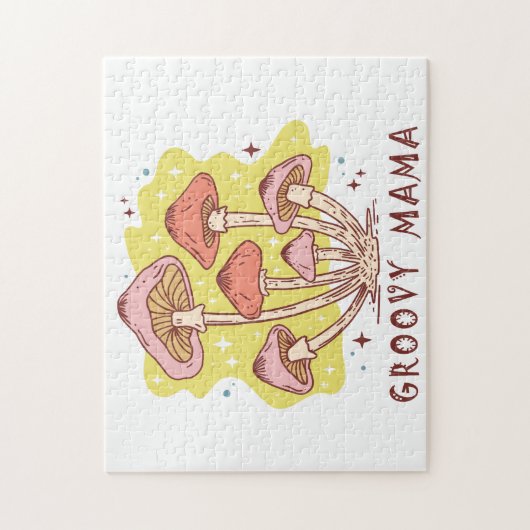 Boho Retro Groovy Mama Legpuzzel (Verticaal)