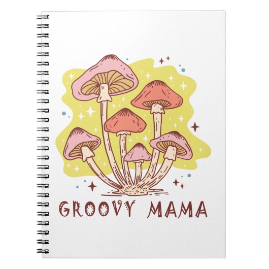 Boho Retro Groovy Mama Notitieboek (Voorkant)