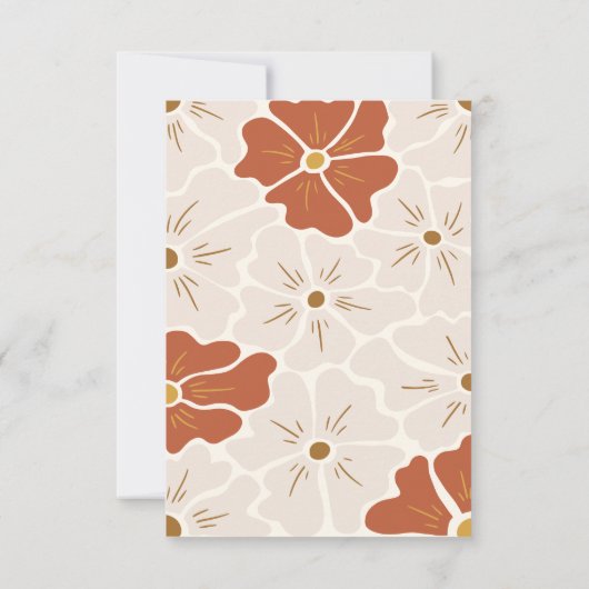 Boho Retro Groovy Woorden van Wijsheid Advies Kaar RSVP Kaartje (Achterkant)