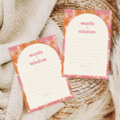 Boho Retro Groovy Woorden van Wijsheid Advies Kaar RSVP Kaartje