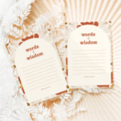 Boho Retro Groovy Woorden van Wijsheid Advies Kaar RSVP Kaartje