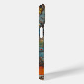 Boho Retro Hart Abstracte Kunst Telefoon Case (Achterkant / Rechts)