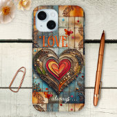 Boho Retro Hart Abstracte Kunst Telefoon Case