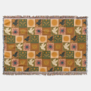 Boho Retro Hemelse Zon Maan Deken