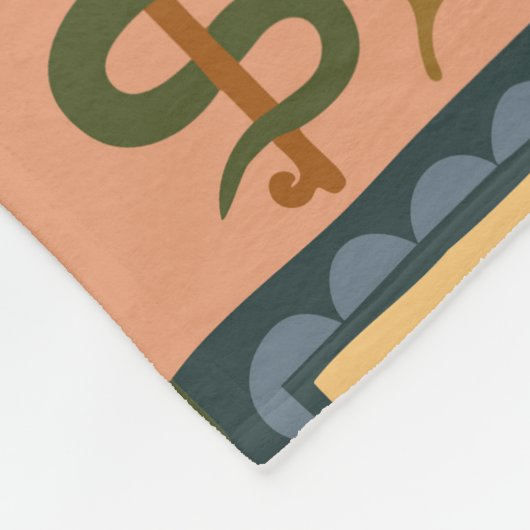 Boho Retro Hemelse Zon Maan Fleece Deken (Hoek)