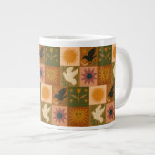 Boho Retro Hemelse Zon Maan Grote Koffiekop (Voorkant rechts)