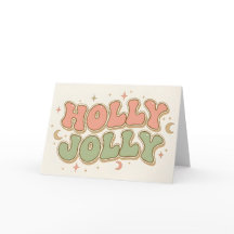 Boho Retro Holly Jolly Christmas