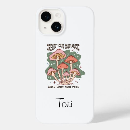Boho Retro Inspirerend QuoteMaak je eigen magie Case-Mate iPhone Case (Achterkant)