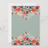 Boho Retro Kerst Baby shower Kaart (Achterkant)