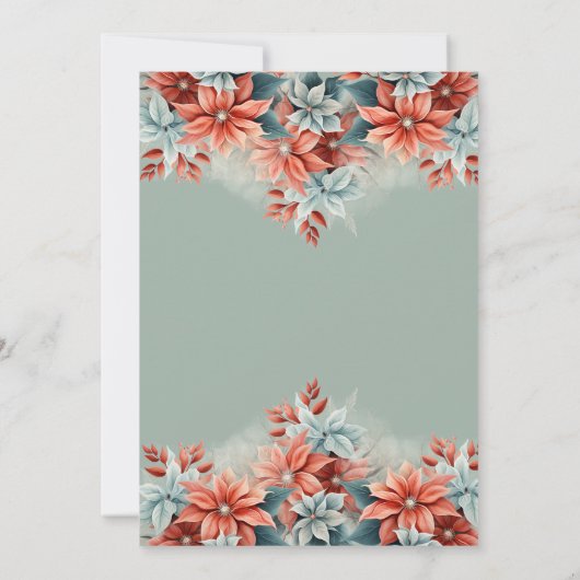 Boho Retro Kerst Baby shower Kaart (Achterkant)