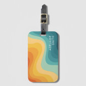 Boho Retro Klassieke Kleur Golf Minimalistisch Bagagelabel (Voorkant (verticaal))