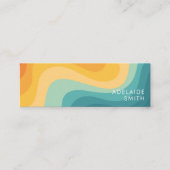 Boho Retro Klassieke Kleur Golf QR Code Mini Visitekaartje (Voorkant)
