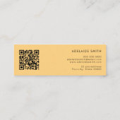 Boho Retro Klassieke Kleur Golf QR Code Mini Visitekaartje (Achterkant)