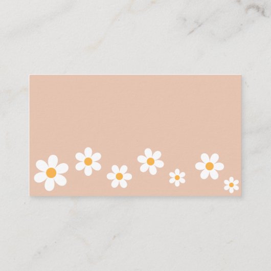 Boho Retro Luier Raffle Ticket Informatiekaartje (Achterkant)