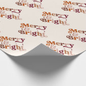 Boho Retro Merry en Bright Cadeaupapier (Hoek)
