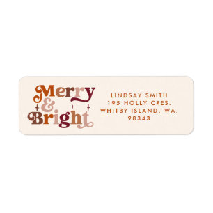 Boho Retro Merry en Bright Etiket