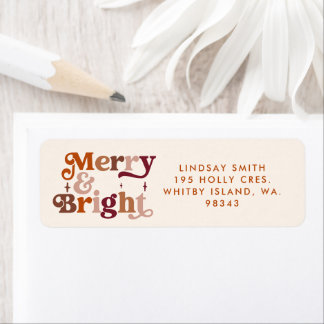 Boho Retro Merry en Bright Etiket