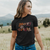 Boho Retro Merry en Bright T-shirt