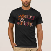 Boho Retro Merry en Bright T-shirt (Voorkant)