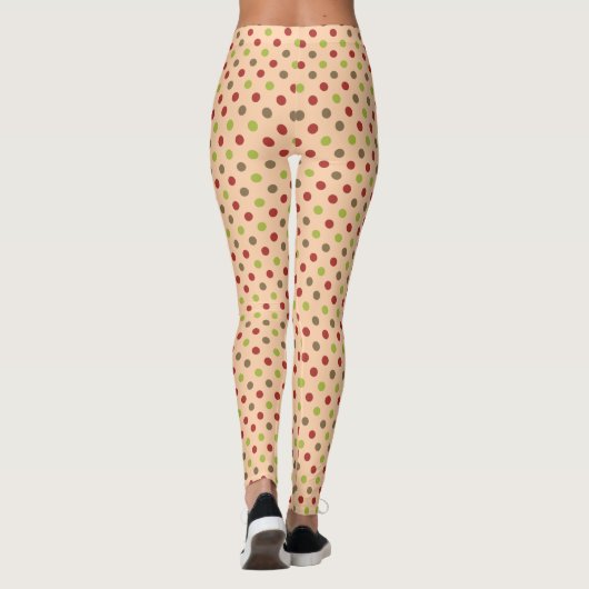 Boho Retro Modern Dot Leggings (Achterkant)