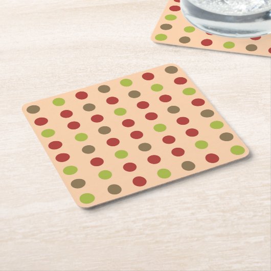 Boho Retro Modern Dot Paper Onderzetter (Schuin)