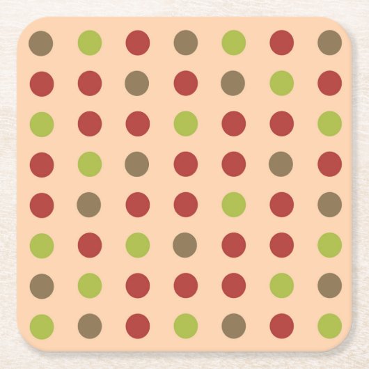 Boho Retro Modern Dot Paper Onderzetter (Voorkant)
